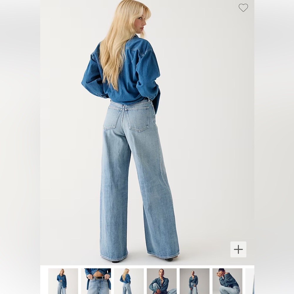 J. Crew High Rise Super Wide Leg Jean